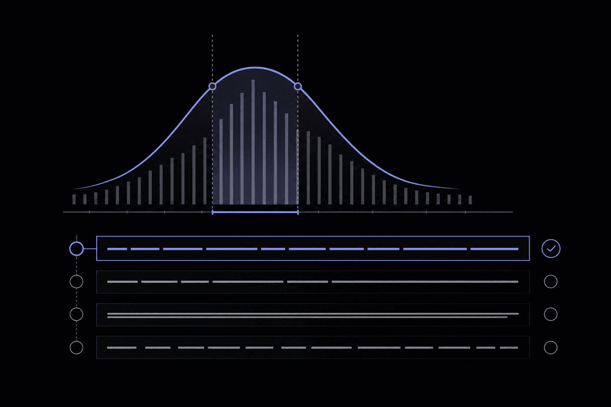 Professional blog featured image for an article titled: "Ideal Sentence Length for Readability (Data-Backed)". Topic: Di